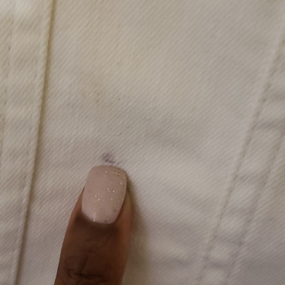 White Blue Jean Jacket - Picture 2 of 7